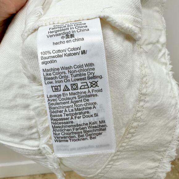 Madewell Denim Scoopneck Midi Dress Pure White Wash A Line Minimalist Medium NWT - Picture 9 of 15